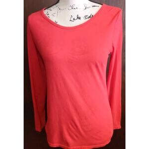 Gilligan O Malley Womens Medium Sleep PJ Shirt Long Sleeve Size Red Lounge soft